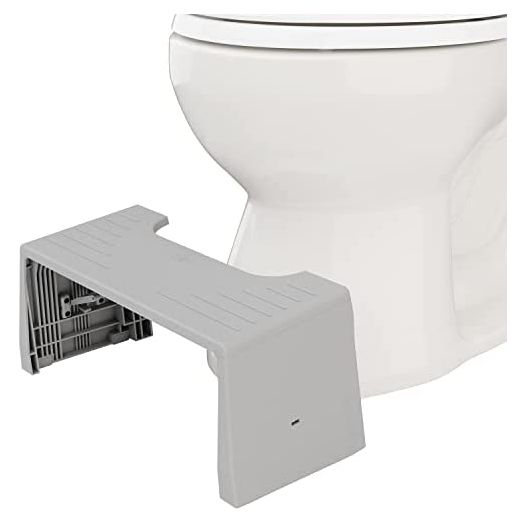 Squatty Potty Porta Traveler Foldable Toilet Stool for Travel, 7" Height, Gray