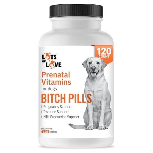 Bitch Pills | Dog Prenatal Vitamins | Prenatal Vitamins for Dogs | Prenatal for Dogs | Thomas Pet Earlier | 120 Tablets