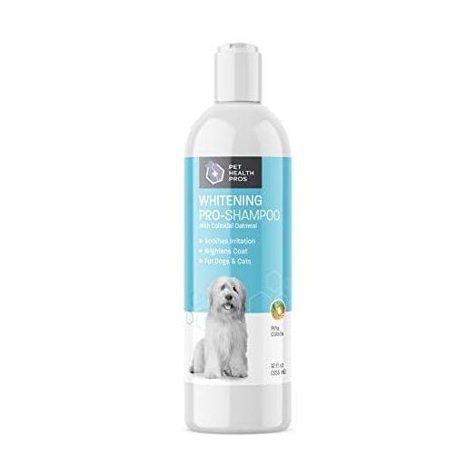 Dog Whitening Shampoo for Dogs - White Dog Shampoo Whitening for White Coats - Brightening Shampoo for White Dogs - Pina Colada Scented Dog Whitening Shampoo for Stains - 12 oz