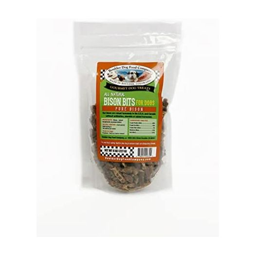 Bison Bits All Natural Dog Treats, 8 oz: Grain Free Dog Treats - Healthy Dog Treats - Bison Dog Treats - Dog Training Treats - Dog Treats Made in USA Only