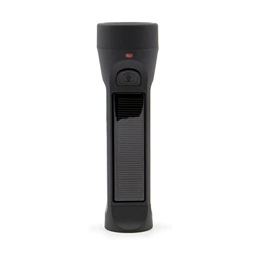 HYBRIDLIGHT Journey 300 Solar LED Waterproof Flashlight with USB Phone Charger, Black