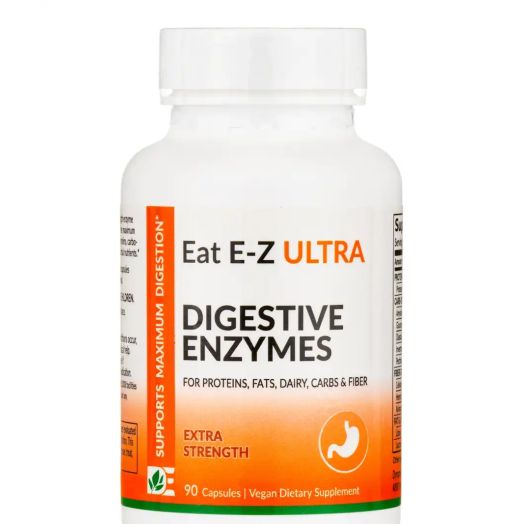 Dynamic Enzymes Eat E-Z Ultra (Extra Strength) - Digestive Enzymes - 90 Capsules