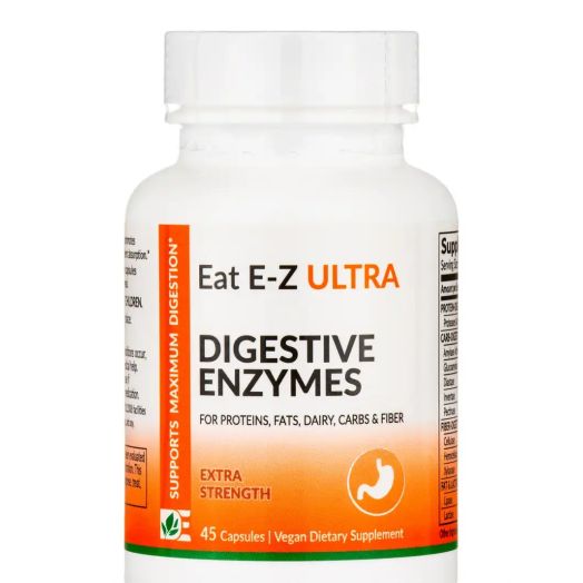Dynamic Enzymes Eat E-Z Ultra (Extra Strength) - Digestive Enzymes - 45 Capsules