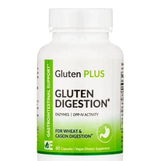 Dynamic Enzymes Gluten Plus (Extra Strength) - Gluten Digestion - 60 Capsules