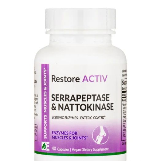 Dynamic Enzymes Restore Activ - Serrapeptase & Nattokinase - 40 Capsules