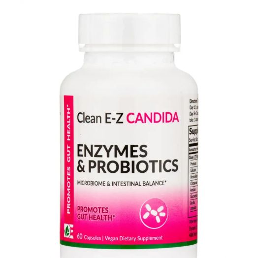 Dynamic Enzymes Clean E-Z Candida - Enzymes & Probiotics - 60 Capsules