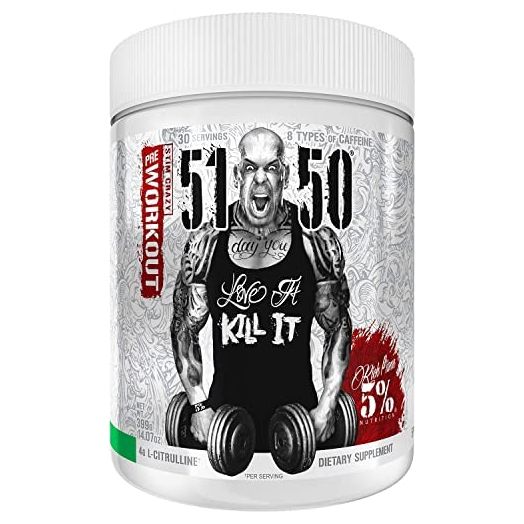Rich Piana 5% Nutrition 5150 High Stim Pre-Workout Powder | Extreme Energy, Focus, Pumps & Endurance | 400 mg Caffeine, Citrulline, Beta Alanine, N-Acetyl L-Tyrosine | 30 Srvgs (Green Apple)