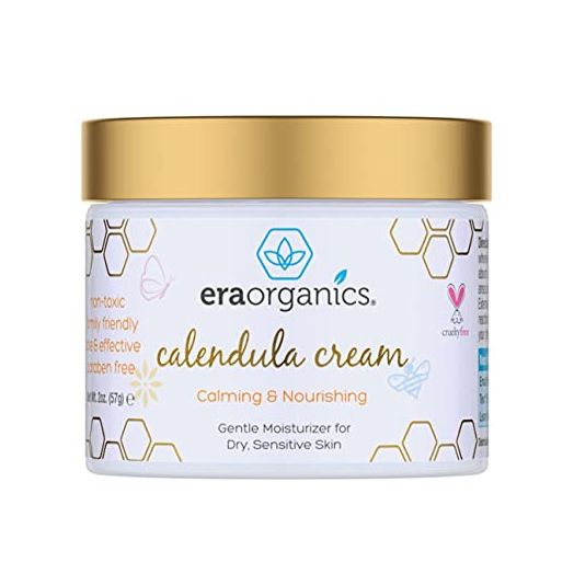 Era Organics Calendula Cream. Extra Soothing And Moisturizing Baby Lotion for Sensitive Skin Prone to Baby Eczema, Cradle Cap, Baby Acne, Rashes, Hives With Cocoa Butter, Rosemary, Zinc Oxide & More