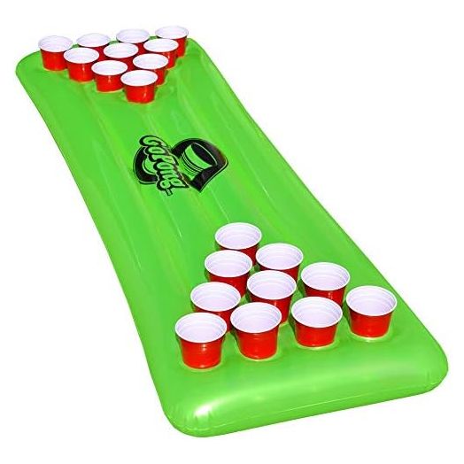 GoPong Pool Pong Table, Inflatable Floating Beer Pong Table, Includes 3 Pong Balls