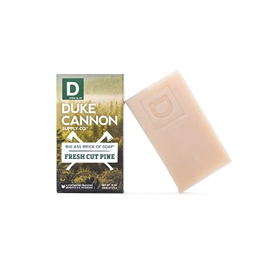 Duke Cannon Supply Co. Big Ass Brick of Bar Soap - Superior Grade, Large Men's Soap with Musky Masculine Scents, All Skin Types, Pine, 10 oz