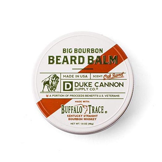 Duke Cannon Supply Co. Big Bourbon Beard Balm, 1.6oz - Oak Barrel Scent/Made with Natural and Organic Ingredients