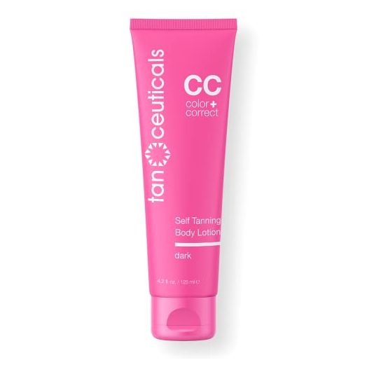 Tanceuticals #1 Rated Self Tanner - CC Self Tanning Lotion for Body Gives Natural, Long Lasting Sunless Tan - Fresh Coconut Scent and Full of Healthy Cosmeceuticals - Easy to Apply - Dark 4.2 oz