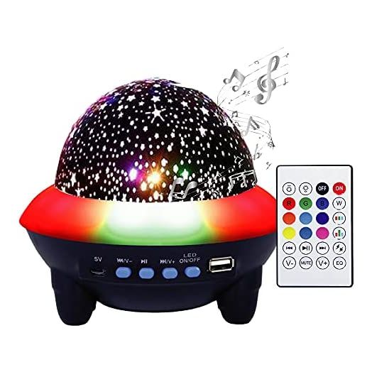 Starlight Sounds Wireless Bluetooth Speaker with LED Night Light Star Projector for Kids & Adults