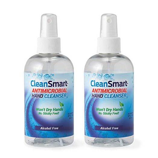 CleanSmart Antimicrobial Skin & Hand Cleanser, 8 Ounce Bottle Alcohol-Free Safe Cleanser (Pack of 2)