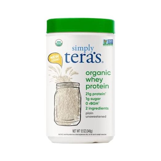 Grass Fed Organic Whey Protein - Organic Plain Unsweetened 12 Ounce (340 Grams) Pwdr