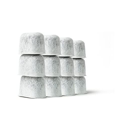 K&J 12-Pack of Cuisinart Compatible Replacement Charcoal Water Filters for Coffee Makers - Fits all Cuisinart and Braun BrewSense Coffee Makers