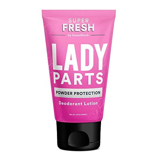 Lady Parts Feminine Hygiene Body Powder Deodorant Lotion For Breasts, Private Parts, Crotch & Inner Thigh to Stop Odor & Friction - Aluminum Free Deodorant For Women - No Talc or Parabens - POWDER PROTECTION - CocoVanilla Scent - 4oz