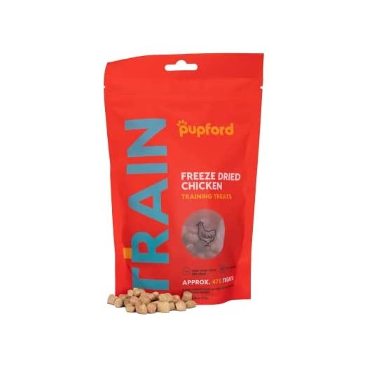 Pupford Freeze Dried Dog Training Treats | 475+ Dog & Puppy Treats - Low Calorie, Healthy, Savory & Delicious, The Perfect High Value Training Reward - Made in USA | Options: Beef Liver, Chicken, Rabbit, Salmon & Sweet Potato