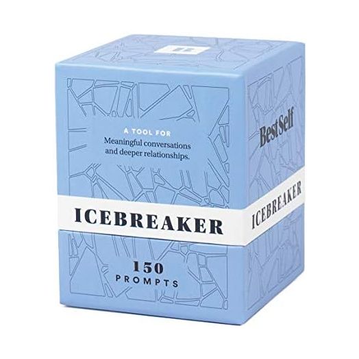 BestSelf Icebreaker Deck - Engaging Icebreaker Game with 150 Conversation Cards Prompts to Create Real Conversations for Friends, Coworkers, Family, Dates, Quality Conversation Cards
