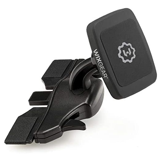 WixGear Cd Mount, CD Slot Magnetic Car Mount Holder for Cell Phones and Mini Tablets with Fast Swift snap Technology, [Only Fits CD Player Slots Measuring 4.5 to 5 Inches]