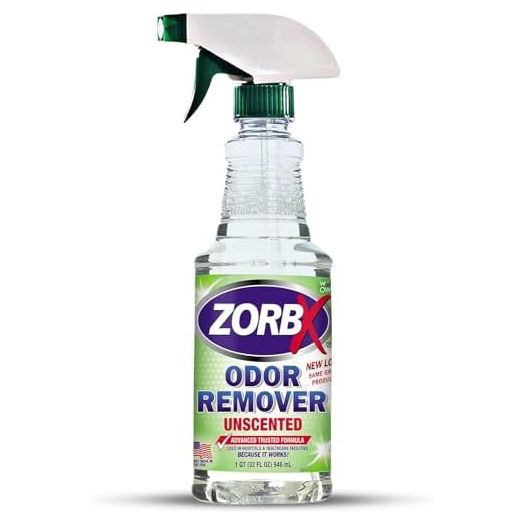 ZORBX Unscented Odor Remover Spray - Perfect Solution for Strong Odor | Advanced Trusted Formula & Fast-Acting Odor Eliminator for Dog, Cat, Puppy (32oz.)