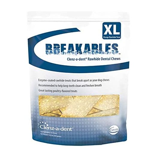 CEVA Animal Health Breakables Clenz-A-Dent Rawhide Dental Chews for Dogs