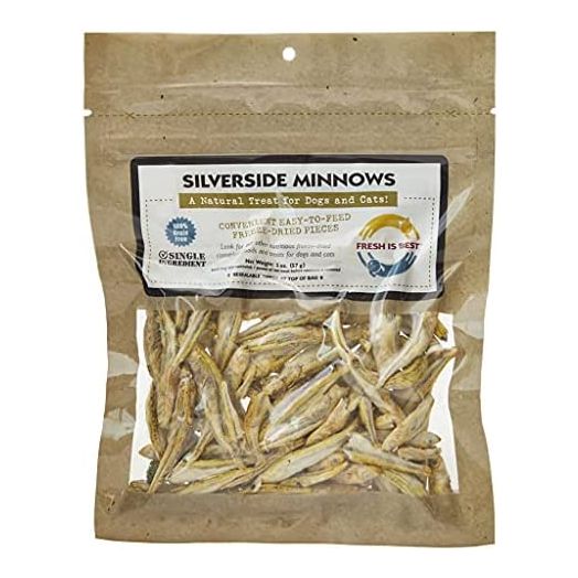 Fresh Is Best Freeze Dried Silverside Minnows Fish Dog & Cat Treats - Made in The USA