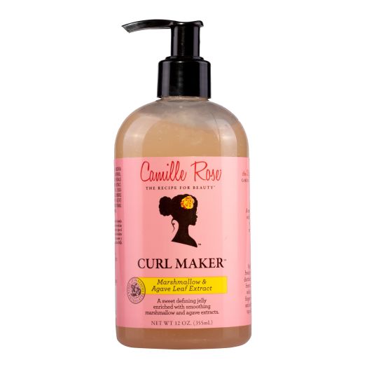 Camille Rose Naturals Curl Maker Nourishing Pump Hair Styling Gel with Marshmallow & Agave Leaf Extract, 12 oz