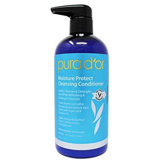 PURA D'OR Moisture Protect Cleansing Conditioner, Argan Oil & Lavender (16oz)