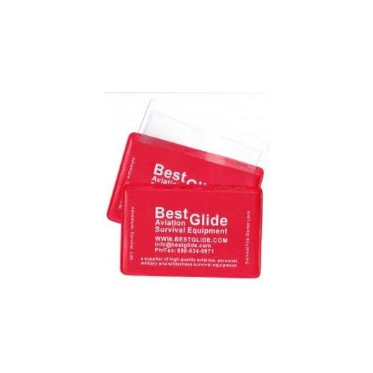 Best Glide ASE Credit Card Size Fresnel Lens Fire Starter and Magnifier Lenses (3 Pack - Red)