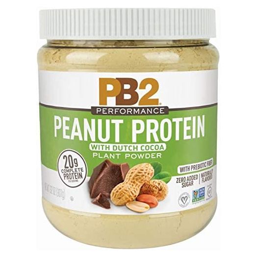 PB2 Performance Peanut Protein Powder with Dutch Cocoa – [2 lb/32 oz Jar] – 20g of Vegan Plant Based Protein Powder, Non GMO, Gluten Free, Non Dairy