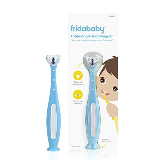 FridaBaby Triple-Angle Toothhugger Training Toothbrush for Toddler Oral Care , Blue