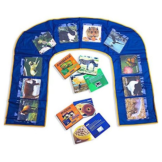 Stages Learning Materials Language Builder Uplay Mat and Flashcard Set for Preschool, Autism, ABA and Speech Therapy Early Learning Flashcards