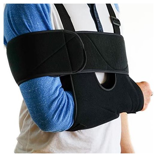 FlexGuard Arm Sling Shoulder Immobilizer - Lightweight Shoulder Brace for Broken & Fractured Bones Support, Ergonomic Adjustable Shoulder Arm Sling for Injury Pain Relief, for Men and Women, Large