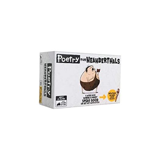 Exploding Kittens LLC Poetry for Neanderthals Family Card Game, Teens & Kids, White