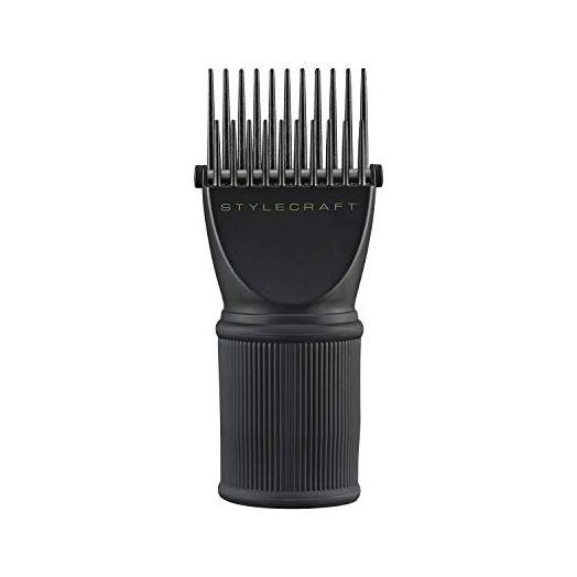 StyleCraft Hair Dryer Attachment Hair Pik with Hot Rod, Helps Straighten and Dry, Size 1.55-2 Inch Dryer Nozzles