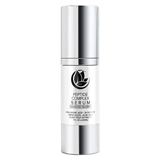 Peptide Complex Serum by Microderm GLO - Best Skin Toning, Facial Tightening, 100% PURE & NATURAL, Plump, Hydrate & Nourish Your Face, Boosts Collagen & Heals Skin While Improving Tone & Texture, 1oz