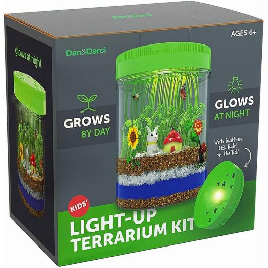 Light-Up Terrarium Kit for Kids - STEM Science Kits - Gifts for Kids - Educational DIY Kids Toys for Boys & Girls - Crafts Projects Birthday Gift Ideas for Ages 6 7 8-12 Year Old Age Boy & Girl Kid