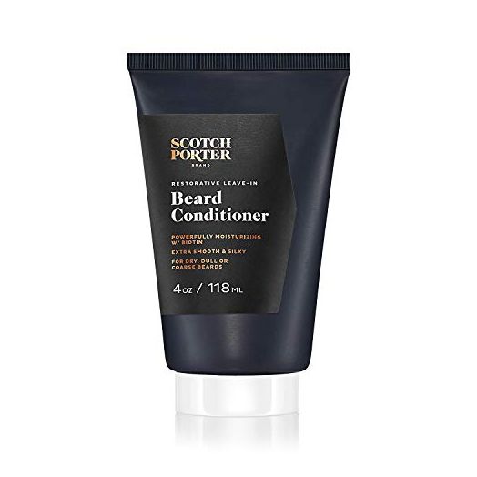 Scotch Porter Restorative Leave-In Beard Conditioner for Men | Deeply Conditions, Softens & Shines | Formulated with Non-Toxic Ingredients, Free of Parabens, Sulfates & Silicones | Vegan | 4oz Bottle