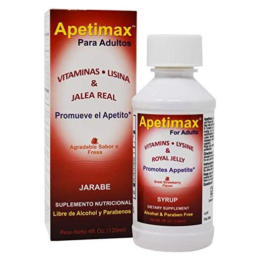 Apetimax Vitamins Lysine Royal Jelly Promotes Appetite Syrup for Adults and Kids (4oz for Adult)
