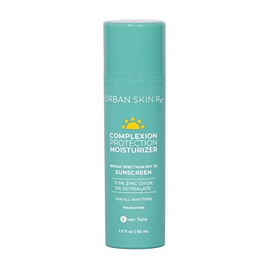 Urban Skin Rx® Complexion Protection Moisturizer SPF 30 | Sheer, Lightweight Cream Tones, Hydrates, and Provides Broad-Spectrum Sun Protection, Formulated with Squalane and Vitamin E | 1.7 Oz