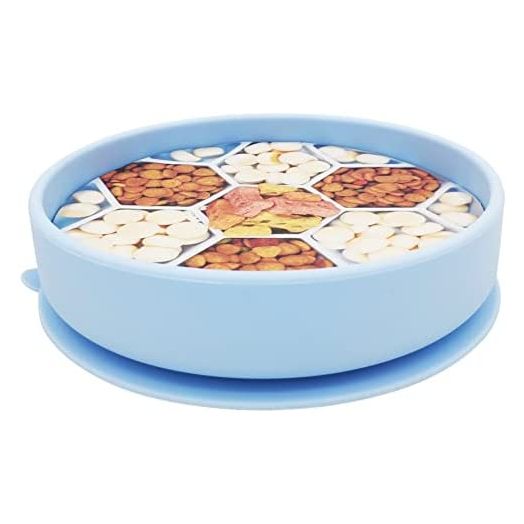 Mr. Peanut's Interactive Slow Feed Dog Bowl, Fun Healthy Bloat Stop Feeder (Small)
