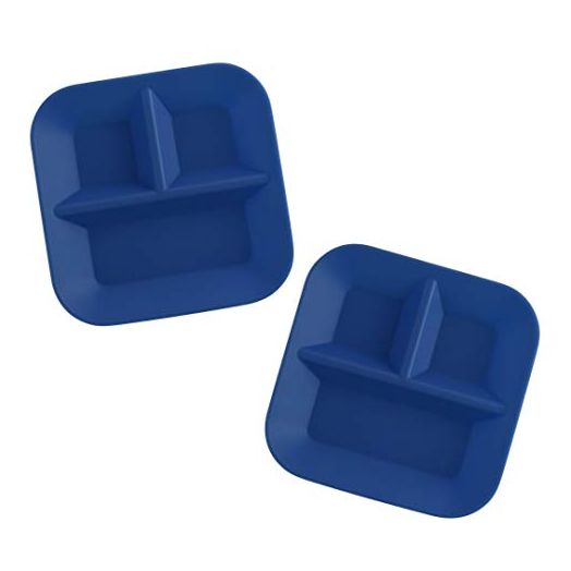 KIDDIEBITES | 100% Silicone Plates for Babies & Kids | Made in The USA | BPA, BPS, Lead, Cadmium, PVC, & Phthalate Free | Children's Divided Placemat Set | Blue, 2 Pack