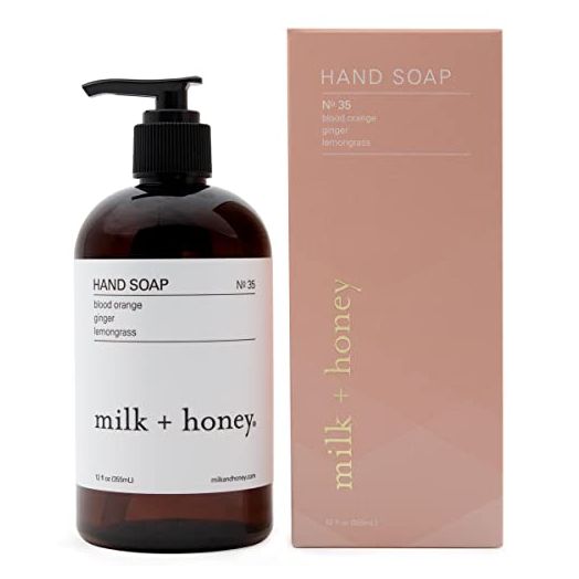 milk + honey Liquid Hand Soap, No. 35, with Blood Orange, Lemongrass, and Ginger, Moisturizing Hand Soap, Natural Hand Soap, 12 Fl Oz