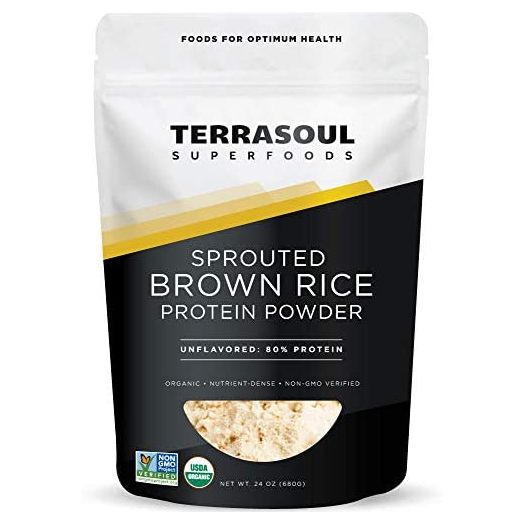 Terrasoul Superfoods Organic Sprouted Brown Rice Protein Powder, 1.5 Pounds