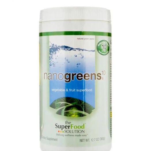 Biopharma Scientific NanoGreens 10, Natural Green Apple - 12.7 oz (360 Grams)