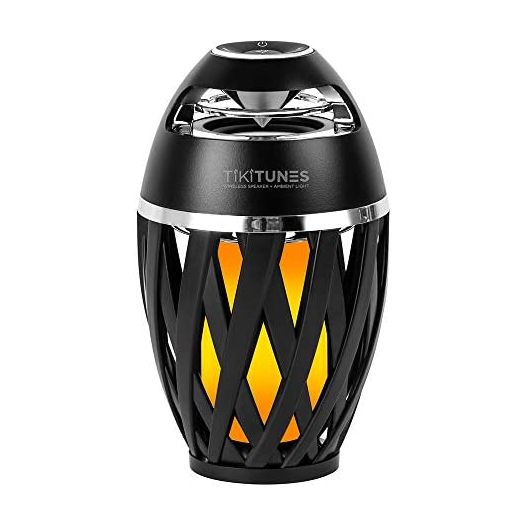 TikiTunes Portable Bluetooth 5.0 Indoor/Outdoor Wireless Speaker, LED Torch Atmospheric Lighting Effect, 5-Watt Audio USB Speaker, 2000 mAh Battery for iPhone/iPad/Android