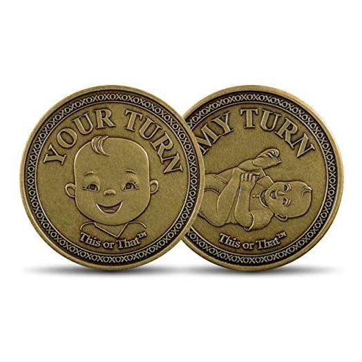 This or That Original Diaper Changing Decision Making Coin | Flip The Coin to See Who Changes Diaper – Unique for Expecting Parents or Fun Way to Celebrate Parenthood