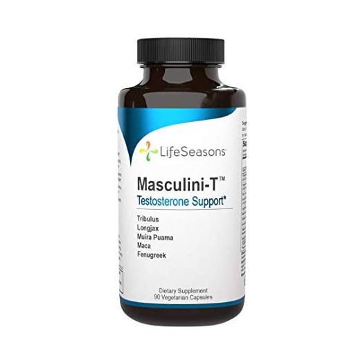 LifeSeasons - Masculini-T - Testosterone Support for Men - Supplement for Healthy Male Stamina, and Energy - with Ginkgo, Ginseng - 90 Capsules