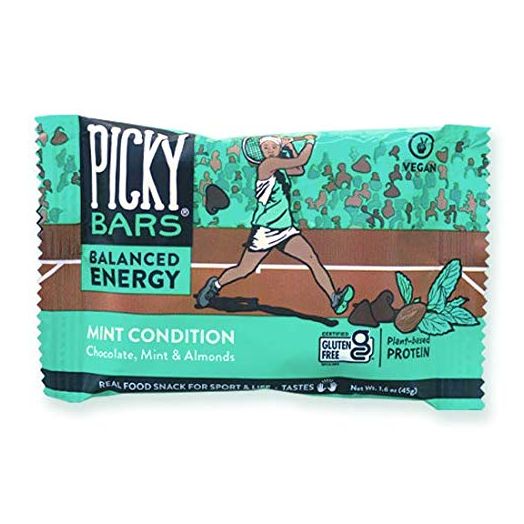Picky Bars Real Food Energy Bars, Plant Based Protein, All-Natural, Gluten Free, Non-GMO, Non-Dairy, Mint Condition, Pack of 10